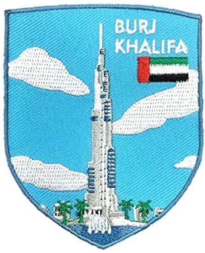 Generic Burj Khalifa Dubai (7,6 cm) besticktes Abzeichen zum Aufbügeln oder Aufnähen, Reise-Souvenir-Emblem, perfekt für Jacken, Hüte, Rucksäcke, Hemden, Mützen, DIY-Geschenkflicken, groß von Generic