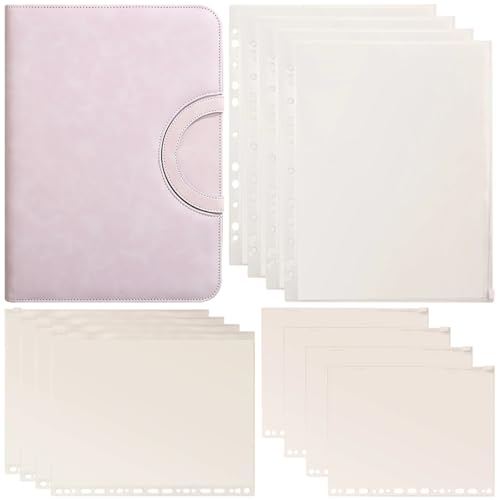 Business-Organizer mit Reißverschluss, Trapper-Keeper-Stil, Kunstleder, A4-Portfolio mit Taschen, Ringbuch und Kartenfächern für den täglichen Gebrauch von Generic