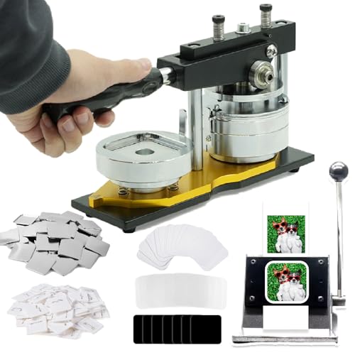 Button-Maker-Maschine, 5,1 x 5,1 cm Fotomagnet-Maschine, Button-Button-Maker, DIY-Kühlschrankmagnet-Pin-Maker-Maschine, Fotomagnet-Maschine zum Dekorieren von Kühlschränken, mit Papierschnei Button-Maker-Maschine, 5,1 x 5,1 cm Fotomagnet-Maschine, Button-Button-Maker, DIY-Kühlschrankmagnet-Pin-Maker-Maschine, Fotomagnet-Maschine zum Dekorieren von Kühlschränken, mit Papierschnei von Generic