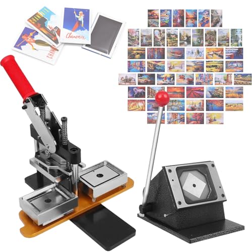 Button Maker Maschine, 53 x 80 mm/2,1 x 3,2 Zoll DIY Magnet Maker mit 1000 Stück Verbrauchsmaterial und Papierschneider, Button Press Maschine, Foto Magnet Maschine DIY Magnete, Maker + Mess Button Maker Maschine, 53 x 80 mm/2,1 x 3,2 Zoll DIY Magnet Maker mit 1000 Stück Verbrauchsmaterial und Papierschneider, Button Press Maschine, Foto Magnet Maschine DIY Magnete, Maker + Mess von Generic