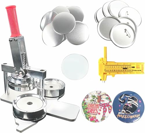 Button Maker Maschine, Button Maker für runde Kühlschrankmagnete, DIY-Set zur Herstellung von Kühlschrankmagneten mit 100-teiligem Zubehör und Kreisschneider, Machen Sie Ihren eigenen Kühlsc Button Maker Maschine, Button Maker für runde Kühlschrankmagnete, DIY-Set zur Herstellung von Kühlschrankmagneten mit 100-teiligem Zubehör und Kreisschneider, Machen Sie Ihren eigenen Kühlsc von Generic