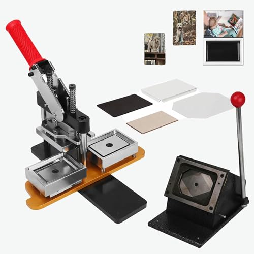 Button-Maker-Maschine, Fotomagnet-Maschinen-Kit, DIY-Kühlschrankmagnet-Pin-Maker-Maschine mit 150 Materialsätzen, Button-Button-Maker, zum Dekorieren von Kühlschränken, jede Eisenmöbelmaschi von Generic