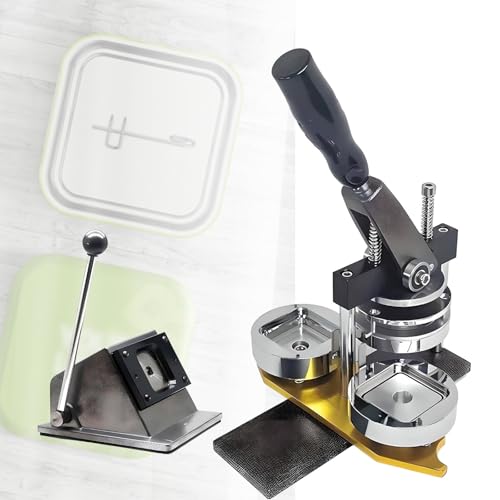 Button-Maker-Maschine, Kühlschrankmagnet-Button-Maker-Maschine mit Papierschneider, 50 mm, mit 100 Verbrauchsmaterial-Sets, DIY-Kühlschrank-Fotomagnet-Maschine für Bild-Buttons Button-Maker-Maschine, Kühlschrankmagnet-Button-Maker-Maschine mit Papierschneider, 50 mm, mit 100 Verbrauchsmaterial-Sets, DIY-Kühlschrank-Fotomagnet-Maschine für Bild-Buttons von Generic