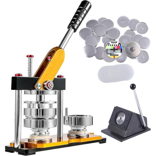 Button Maker Maschine, Kühlschrankmagnet Button Press Kit mit 100 Buttonteilen, DIY Rundstift Maker für Bild-Buttons und Team-Buttons Button Maker Maschine, Kühlschrankmagnet Button Press Kit mit 100 Buttonteilen, DIY Rundstift Maker für Bild-Buttons und Team-Buttons von Generic