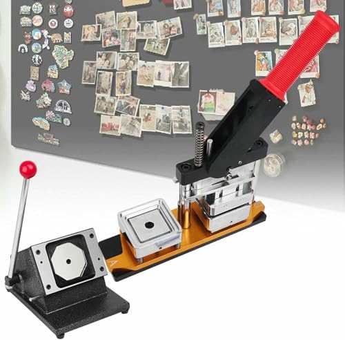 Button-Maker-Maschine, Magnet-Maker, 50 x 50 mm/2 x 2 Zoll quadratischer Kühlschrankmagnet-Maker mit 1000 Verbrauchsmaterialien, Button-Maker, Fotomagnet-Maker Button-Maker-Maschine, Magnet-Maker, 50 x 50 mm/2 x 2 Zoll quadratischer Kühlschrankmagnet-Maker mit 1000 Verbrauchsmaterialien, Button-Maker, Fotomagnet-Maker von Generic