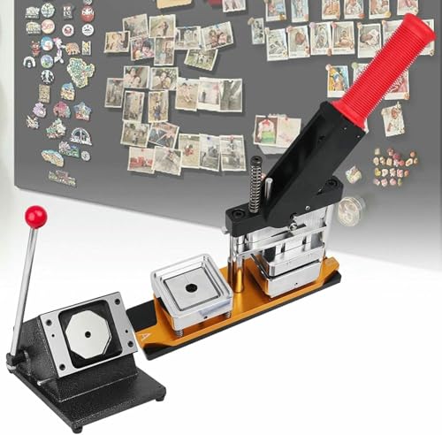 Button-Maker-Maschine, Magnet-Maker, 50 x 50 mm/2 x 2 Zoll quadratischer Kühlschrankmagnet-Maker mit 1000 Verbrauchsmaterialien, Button-Maker, Fotomagnet-Maker Button-Maker-Maschine, Magnet-Maker, 50 x 50 mm/2 x 2 Zoll quadratischer Kühlschrankmagnet-Maker mit 1000 Verbrauchsmaterialien, Button-Maker, Fotomagnet-Maker von Generic