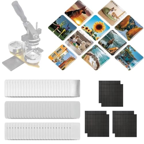 Button Maker Maschine, Verbrauchsmaterial für die Herstellung quadratischer Knöpfe, Kit für die Herstellung quadratischer Kühlschrankmagnete, 100/500/1000 Sets, Geeignet für benutzerdefinier Button Maker Maschine, Verbrauchsmaterial für die Herstellung quadratischer Knöpfe, Kit für die Herstellung quadratischer Kühlschrankmagnete, 100/500/1000 Sets, Geeignet für benutzerdefinier von Generic