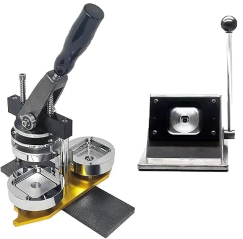 Buttonmaschine, 5,1 x 5,1 cm Button-Set, 50 x 50 mm Kühlschrankmagnet-Button-Set mit 100 Zubehörteilen, quadratischer Cutter, benutzerdefiniertes Metall-Button-Press-Set mit Papierschneider Buttonmaschine, 5,1 x 5,1 cm Button-Set, 50 x 50 mm Kühlschrankmagnet-Button-Set mit 100 Zubehörteilen, quadratischer Cutter, benutzerdefiniertes Metall-Button-Press-Set mit Papierschneider von Generic
