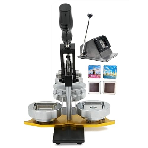 Buttonmaschine, 50 x 50 mm, DIY-Maschine zur Herstellung quadratischer Buttons | DIY-Magnet-Set für selbstgemachte Kühlschrankmagnete | Benutzerdefinierte Fotomagnetpresse | Tragbare Bastelm Buttonmaschine, 50 x 50 mm, DIY-Maschine zur Herstellung quadratischer Buttons | DIY-Magnet-Set für selbstgemachte Kühlschrankmagnete | Benutzerdefinierte Fotomagnetpresse | Tragbare Bastelm von Generic