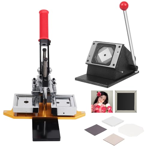 Buttonmaschine, 50 x 50 mm Fotomagnetmaschine, Kühlschrankmagnet-Herstellungsmaschine, DIY-Kühlschrankmagnet-Magnetdruckermaschine, zum Dekorieren von Kühlschränken, Maschine + Karton + Magn Buttonmaschine, 50 x 50 mm Fotomagnetmaschine, Kühlschrankmagnet-Herstellungsmaschine, DIY-Kühlschrankmagnet-Magnetdruckermaschine, zum Dekorieren von Kühlschränken, Maschine + Karton + Magn von Generic