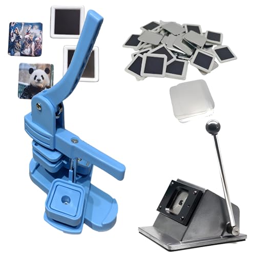 Buttonmaschine, 50 x 50 mm Kühlschrankmagnetschneider, Maschine zur quadratischen Knopfpressung, DIY-Maschine zur Herstellung von Fotomagneten mit 100 Verbrauchsmaterialien, zum Dekorieren v Buttonmaschine, 50 x 50 mm Kühlschrankmagnetschneider, Maschine zur quadratischen Knopfpressung, DIY-Maschine zur Herstellung von Fotomagneten mit 100 Verbrauchsmaterialien, zum Dekorieren v von Generic