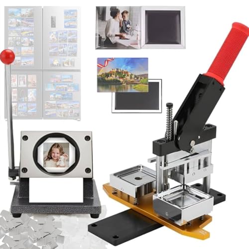 Buttonmaschine, 63,5 x 63,5 mm/2,5 x 2,5 Zoll, Maschine zur Herstellung von Vierkantstiften, Kühlschrankmagnete, DIY-Fotomagnet-Presse + Papierschneider + 1000 Materialien, Maker + Messer + Buttonmaschine, 63,5 x 63,5 mm/2,5 x 2,5 Zoll, Maschine zur Herstellung von Vierkantstiften, Kühlschrankmagnete, DIY-Fotomagnet-Presse + Papierschneider + 1000 Materialien, Maker + Messer + von Generic