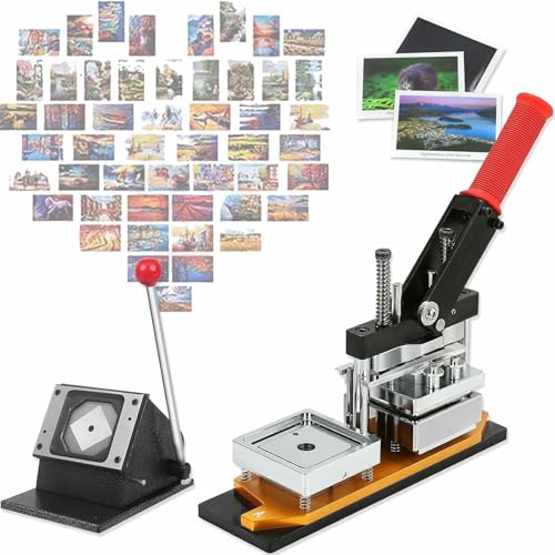 Buttonmaschine, 65 x 90 mm, Maschine zur Herstellung von Fotomagneten, zur Herstellung von Knöpfen, Magneten für Töpferwaren, Magneten für Kühlschränke + 1000 Verbrauchsmaterial-Sets + Cutte Buttonmaschine, 65 x 90 mm, Maschine zur Herstellung von Fotomagneten, zur Herstellung von Knöpfen, Magneten für Töpferwaren, Magneten für Kühlschränke + 1000 Verbrauchsmaterial-Sets + Cutte von Generic