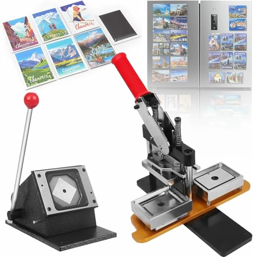 Buttonmaschine, 65 x 90 mm/2,6 x 3,5 Zoll Magnetmaschine, DIY-Foto-Kühlschrank-Button-Maker-Magnetmaschinen-Kit, 1 Pressmaschine, 1 Papierschneider, 1000-teiliges Verbrauchsmaterial, Maker + Buttonmaschine, 65 x 90 mm/2,6 x 3,5 Zoll Magnetmaschine, DIY-Foto-Kühlschrank-Button-Maker-Magnetmaschinen-Kit, 1 Pressmaschine, 1 Papierschneider, 1000-teiliges Verbrauchsmaterial, Maker + von Generic