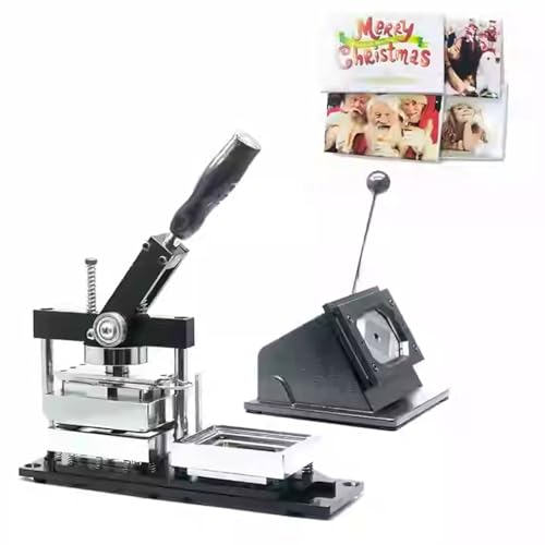 Buttonmaschine, Buttonherstellung für Kühlschrankmagnete, quadratische Fotomagnetmaschine mit Stanzform + 100-teiligem Bauteil, Kühlschrank-Fotomagnet-Maschinenpresse, für selbstgemachte DIY Buttonmaschine, Buttonherstellung für Kühlschrankmagnete, quadratische Fotomagnetmaschine mit Stanzform + 100-teiligem Bauteil, Kühlschrank-Fotomagnet-Maschinenpresse, für selbstgemachte DIY von Generic