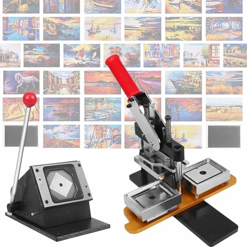 Buttonmaschine, Buttonherstellungsmaschine, 53 x 80 mm Pin-Herstellungsset, Magnet-Herstellungsset, Buttonherstellungsset + 1000 Verbrauchsmaterialien + Papierschneider, Maker + Messer + (Ac Buttonmaschine, Buttonherstellungsmaschine, 53 x 80 mm Pin-Herstellungsset, Magnet-Herstellungsset, Buttonherstellungsset + 1000 Verbrauchsmaterialien + Papierschneider, Maker + Messer + (Ac von Generic