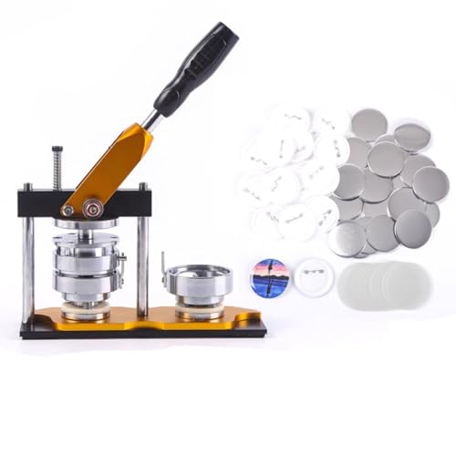 Buttonmaschine, Buttonmaker-Set | Premium-Presse aus Metall mit 100 Teilen | Professionelles Metall-Button-Set für Boutiquen, Event-Anbieter und kleine Unternehmen, 75 mm Buttonmaschine, Buttonmaker-Set | Premium-Presse aus Metall mit 100 Teilen | Professionelles Metall-Button-Set für Boutiquen, Event-Anbieter und kleine Unternehmen, 75 mm von Generic