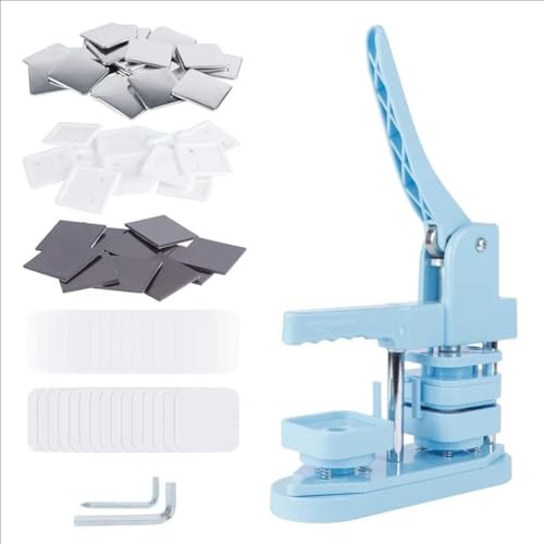 Buttonmaschine, Buttonmaschine – 2 x 2 Zoll große Kühlschrankmagnet-Buttonpresse mit 100 Zubehörsets für Heimwerker, den Heimgebrauch und das Geschäft – perfekt zum Erstellen quadratischer B Buttonmaschine, Buttonmaschine – 2 x 2 Zoll große Kühlschrankmagnet-Buttonpresse mit 100 Zubehörsets für Heimwerker, den Heimgebrauch und das Geschäft – perfekt zum Erstellen quadratischer B von Generic