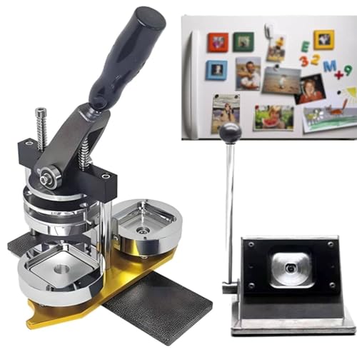 Buttonmaschine, Buttonmaschine in quadratischer Form, 55 mm großes Set zur Herstellung von Kühlschrankmagneten mit 100 Sets Kühlschrankmagnetzubehör Buttonmaschine, Buttonmaschine in quadratischer Form, 55 mm großes Set zur Herstellung von Kühlschrankmagneten mit 100 Sets Kühlschrankmagnetzubehör von Generic