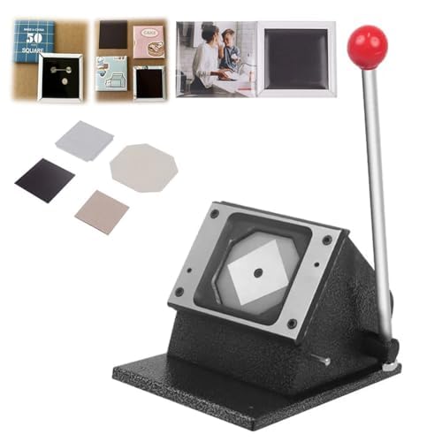Buttonmaschine, Fotomagnet-Schneidemaschine mit 100 Komponenten – 50 x 50 mm Kühlschrankmagnet-Maker zum Dekorieren von Kühlschränken und Erstellen von Buttons Buttonmaschine, Fotomagnet-Schneidemaschine mit 100 Komponenten – 50 x 50 mm Kühlschrankmagnet-Maker zum Dekorieren von Kühlschränken und Erstellen von Buttons von Generic
