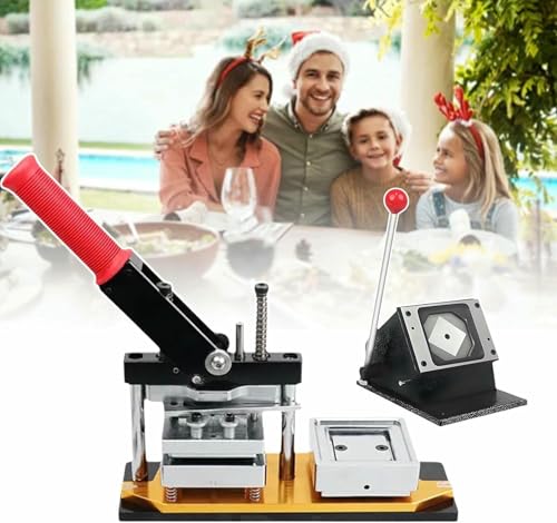 Buttonmaschine, Fotomagnetmaschine, 5,1 x 5,1 cm quadratische Kühlschrankmagnete, 50 x 50 mm, DIY-Foto-Kühlschrankaufkleber-Magnetpresse + Papierschneider + 100/1000 Stück Verbrauchsmaterial Buttonmaschine, Fotomagnetmaschine, 5,1 x 5,1 cm quadratische Kühlschrankmagnete, 50 x 50 mm, DIY-Foto-Kühlschrankaufkleber-Magnetpresse + Papierschneider + 100/1000 Stück Verbrauchsmaterial von Generic