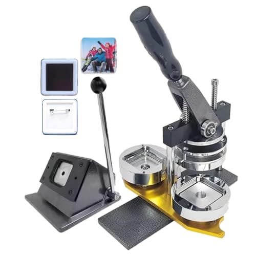 Buttonmaschine, Fotomagnetmaschine, 50 x 50 mm DIY-Kit zur Herstellung quadratischer Kühlschrankmagnete, mit 100 Materialien, personalisierter Kühlschrankmagnetaufkleber-Hersteller, für Meta Buttonmaschine, Fotomagnetmaschine, 50 x 50 mm DIY-Kit zur Herstellung quadratischer Kühlschrankmagnete, mit 100 Materialien, personalisierter Kühlschrankmagnetaufkleber-Hersteller, für Meta von Generic