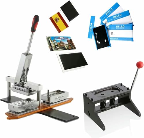 Buttonmaschine, Fotomagnetmaschine, DIY-Kühlschrankmagnet-Herstellungsset mit Papierschneider + 100-teiliger Komponenten-Kühlschrankmagnet, zum Dekorieren von Kühlschränken, Werbegeschenkher Buttonmaschine, Fotomagnetmaschine, DIY-Kühlschrankmagnet-Herstellungsset mit Papierschneider + 100-teiliger Komponenten-Kühlschrankmagnet, zum Dekorieren von Kühlschränken, Werbegeschenkher von Generic