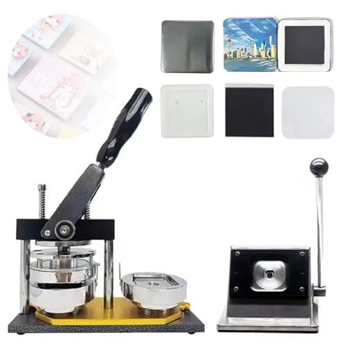 Buttonmaschine, Kühlschrankmagnet-Buttonmaschine mit Papierschneider, 100-teilige Komponenten für die DIY-Button-Button-Erstellung, professionelles Set zur Erstellung von Metallbuttons Buttonmaschine, Kühlschrankmagnet-Buttonmaschine mit Papierschneider, 100-teilige Komponenten für die DIY-Button-Button-Erstellung, professionelles Set zur Erstellung von Metallbuttons von Generic