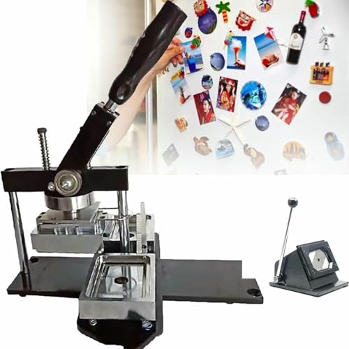 Buttonmaschine, Kühlschrankmagnet-Herstellungsmaschine, Magnetdrucker für Kühlschrankmagnete, Set zur Herstellung rechteckiger Knöpfe mit Papierschneider + 200-teilige Kühlschrankmagnet-Komp Buttonmaschine, Kühlschrankmagnet-Herstellungsmaschine, Magnetdrucker für Kühlschrankmagnete, Set zur Herstellung rechteckiger Knöpfe mit Papierschneider + 200-teilige Kühlschrankmagnet-Komp von Generic