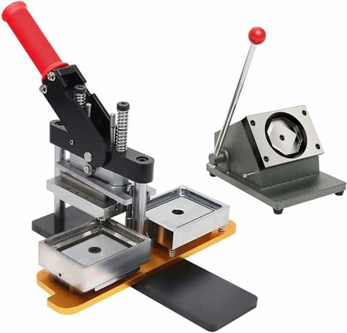Buttonmaschine, Magnetherstellungsmaschine, Ultra HD 50 x 50 mm/2 x 2 Zoll, mit 1000 Verbrauchsmaterial-Sets, ideal zum Dekorieren von Kühlschränken mit Magneten, Maker + Messer + (Acryl + S Buttonmaschine, Magnetherstellungsmaschine, Ultra HD 50 x 50 mm/2 x 2 Zoll, mit 1000 Verbrauchsmaterial-Sets, ideal zum Dekorieren von Kühlschränken mit Magneten, Maker + Messer + (Acryl + S von Generic