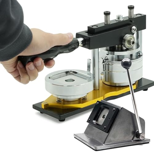 Buttonmaschine, professionelle Buttonmaschine, 50 x 50 mm, quadratische Buttonmaschine zum Selbermachen + Cutter + 100 Verbrauchsmaterialien, Bastelset für selbstgemachte Kühlschrankmagnete, Buttonmaschine, professionelle Buttonmaschine, 50 x 50 mm, quadratische Buttonmaschine zum Selbermachen + Cutter + 100 Verbrauchsmaterialien, Bastelset für selbstgemachte Kühlschrankmagnete, von Generic