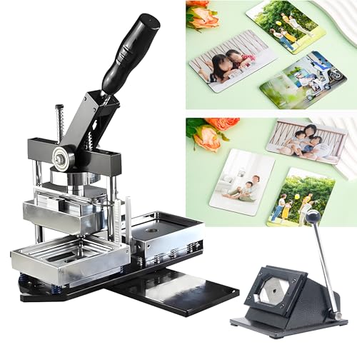 Buttonmaschine, rechteckige Kühlschrankmagnet-Maschine, 3,5 x 2,5 Zoll DIY-Fotomagnet-Pressmaschine, Kühlschrankmagnet-Pressmaschinen-Kit mit Papierschneider und 100-teiligem Material Buttonmaschine, rechteckige Kühlschrankmagnet-Maschine, 3,5 x 2,5 Zoll DIY-Fotomagnet-Pressmaschine, Kühlschrankmagnet-Pressmaschinen-Kit mit Papierschneider und 100-teiligem Material von Generic