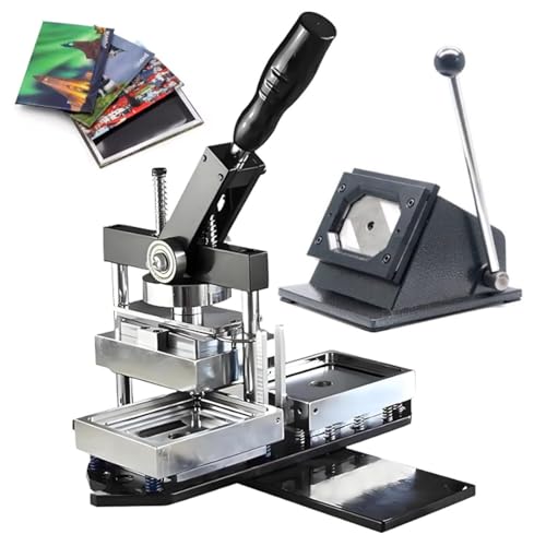 Buttonmaschine, rechteckige Kühlschrankmagnete, 80 x 53 mm/90 x 65 mm, DIY-Foto-Kühlschrankaufkleber-Magnetpresse + Papierschneider + 100-teiliges Material, 80 x 53 mm Buttonmaschine, rechteckige Kühlschrankmagnete, 80 x 53 mm/90 x 65 mm, DIY-Foto-Kühlschrankaufkleber-Magnetpresse + Papierschneider + 100-teiliges Material, 80 x 53 mm von Generic