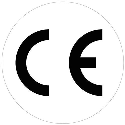 CE Aufkleber Zeichen 8 mm ∅/10 bis 500 Stück/UV + Witterungsbeständig (100) von Generic