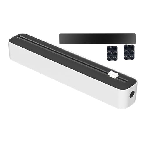 CLINK -Filmspender mit Cutter - Clean Film Cutter, Rollhalter Cutter & Spender | Praktische Küchenheilungsbeutel Saugnapfbecher Aufbewahrung, Wickelbrötchen -Organizer für Aluminiumfolie von Generic