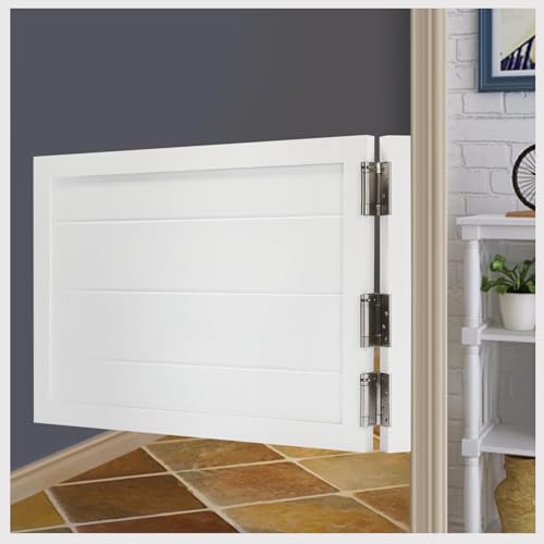 Café-Schwingtür,pendeltür Holz, Innen Bar Pub Küchen Trennwand Tür,Selbstschließende Double Action Scharniere Pendeltür,Weiß,60x90cm von Generic