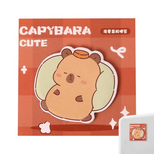 Capybara Haftnotizen, Capybara Notizblock, Tiermotive Beschriftungsregister Capybara Notizblock | 30-Blatt abnehmbarer Notizblock, Klassenbedarf, Schulbedarf für von Generic