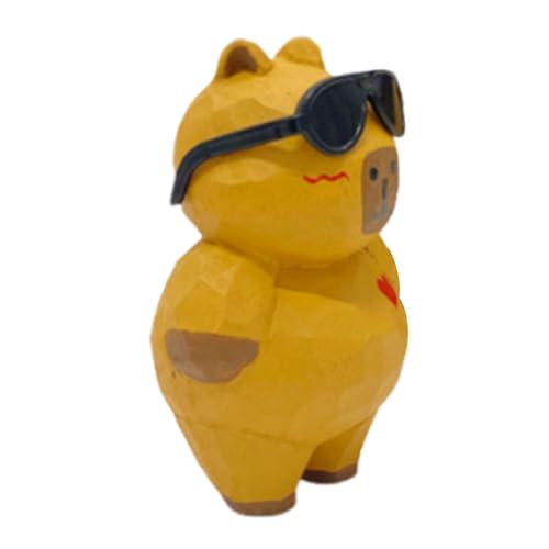 Capybara Holzfigur, Capybara, Tischfiguren, Capibara-Skulptur aus Holz, Miniatur-Landschaftsdekoration, tragbare Tierskulptur, bunte Dekoration für das Wohnzimmer Capybara Holzfigur, Capybara, Tischfiguren, Capibara-Skulptur aus Holz, Miniatur-Landschaftsdekoration, tragbare Tierskulptur, bunte Dekoration für das Wohnzimmer von Generic