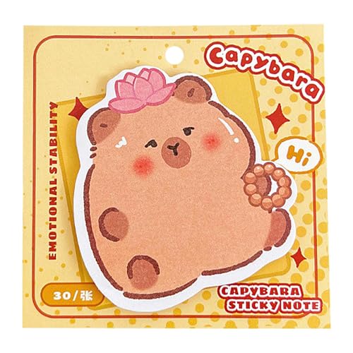 Capybara Notizblock - Fantasy Haftnotizen in Tierform, Vistaprint Capybara Sticky Note Pad | 30 Blatt Cartoon-Schulbedarf, Notizblock Capybara Notizblock - Fantasy Haftnotizen in Tierform, Vistaprint Capybara Sticky Note Pad | 30 Blatt Cartoon-Schulbedarf, Notizblock von Generic
