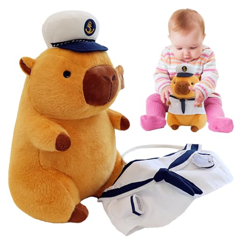 Capybara Plüsch - Marine Sailor Capybara Puppe | Marine -Seemann Capybara Puppe, Capybara Capybara Plüschpuppe, Kleidung kann angelegt und Geburtstagsgeschenke für und Mädchen abgenommen Werden Capybara Plüsch - Marine Sailor Capybara Puppe | Marine -Seemann Capybara Puppe, Capybara Capybara Plüschpuppe, Kleidung kann angelegt und Geburtstagsgeschenke für und Mädchen abgenommen Werden von Generic
