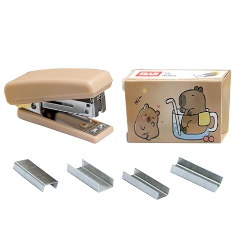 Capybara Schreibtischheftgerät – lustiger Hefter mit Tiermotiv, niedliches Bürobedarf, ergonomisches und langlebiges manuelles Heftgerät, einfaches Nachfülldesign Capybara Schreibtischheftgerät – lustiger Hefter mit Tiermotiv, niedliches Bürobedarf, ergonomisches und langlebiges manuelles Heftgerät, einfaches Nachfülldesign von Generic