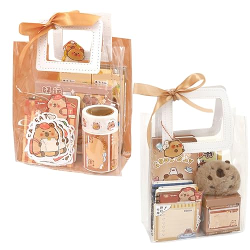 Capybara Schreibwaren - Niedliche Capybara-Bleistifte Haftnotizen | Capybara Schreibwaren-Set, Rucksack-Anhänger, Tieraufkleber, Schreibtisch-Ornament, Lernbedarf für und Mädchen Capybara Schreibwaren - Niedliche Capybara-Bleistifte Haftnotizen | Capybara Schreibwaren-Set, Rucksack-Anhänger, Tieraufkleber, Schreibtisch-Ornament, Lernbedarf für und Mädchen von Generic