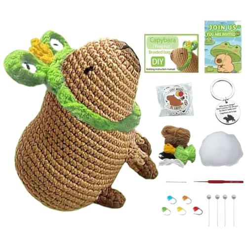 Capybara-Strickspielzeug aus Wolle – Häkel-Tier-Strick-Set mit Capbara-Garn für Kinder Capybara-Strickspielzeug aus Wolle – Häkel-Tier-Strick-Set mit Capbara-Garn für Kinder von Generic