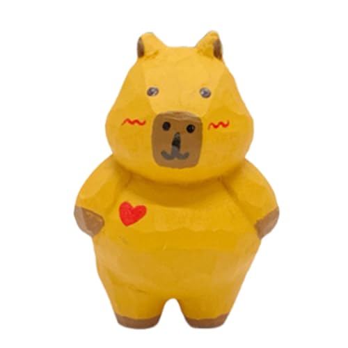 Capybara Tischdekorationen, Capybara Dekorationen für Zimmer, Tischfiguren Heart Capybara - Cartoon-Tierfiguren, niedliche Schreibtischdekoration für Zuhause, Arbeit, C von Generic