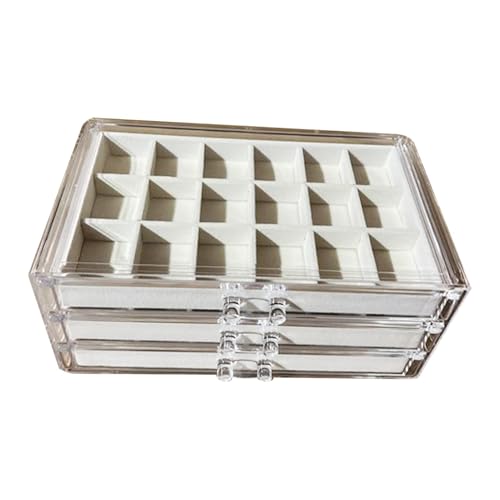 Carie Schmuckstein-Display – 54 -Organizer, 3-lagiges Acryl-Rack, transparentes Stein-Sammelregal | Aufbewahrungsbox von Generic