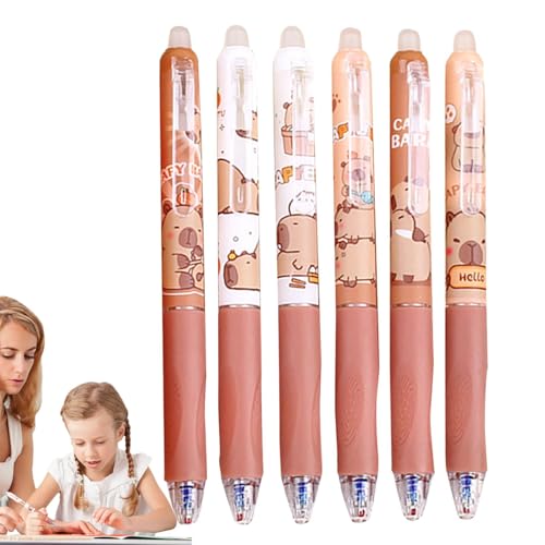 Carpincho Kugelschreiber, einziehbare Tierstifte, lustiges Geschenk für Kinder, 6 Stück, Gelstifte für Schulpartys, Schreibwaren, Klassenbelohnungen, kreative Geschenke für Carpincho Kugelschreiber, einziehbare Tierstifte, lustiges Geschenk für Kinder, 6 Stück, Gelstifte für Schulpartys, Schreibwaren, Klassenbelohnungen, kreative Geschenke für von Generic