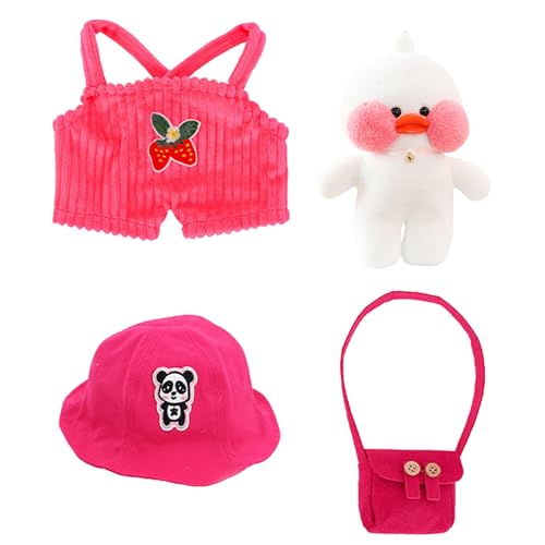 Cartoon Animal Puppe Kleidung - Niedliche Plüsch-Kleiderschrankstücke, Mini-Kleidungsstück Zubehör-Kollektion | Mix-and-Match Apparel Pack mit dekorativen Ente Spielzeug-Optionen, Spielzeit Kleidung von Generic