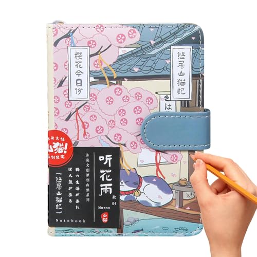 Cartoon Notebook | Niedliches Katzenjournalbuch Mit Magnetverschluss - Japanisches Skizzenbuch Reise-Notebook, Einfache Grundlegendes Handbuch Studententagebuch Für Katzenliebhaber Cartoon Notebook | Niedliches Katzenjournalbuch Mit Magnetverschluss - Japanisches Skizzenbuch Reise-Notebook, Einfache Grundlegendes Handbuch Studententagebuch Für Katzenliebhaber von Generic