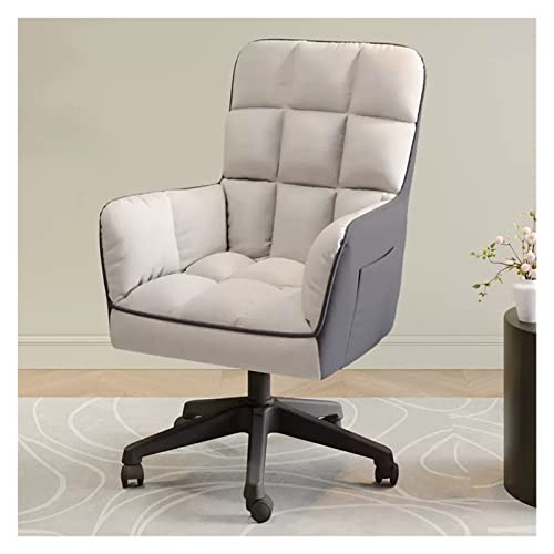Chefsessel aus Plüschstoff, verstellbares Design mit hoher Rückenlehne und Rädern, bequemer Drehsitz für Büro/Wohnzimmer Chefsessel aus Plüschstoff, verstellbares Design mit hoher Rückenlehne und Rädern, bequemer Drehsitz für Büro/Wohnzimmer von Generic