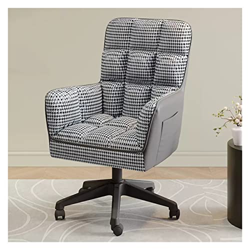 Chefsessel aus Plüschstoff, verstellbares Design mit hoher Rückenlehne und Rädern, bequemer Drehsitz für Büro/Wohnzimmer Chefsessel aus Plüschstoff, verstellbares Design mit hoher Rückenlehne und Rädern, bequemer Drehsitz für Büro/Wohnzimmer von Generic